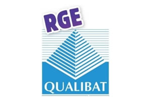 Logo RGE Qualibat bleu blanc et violet