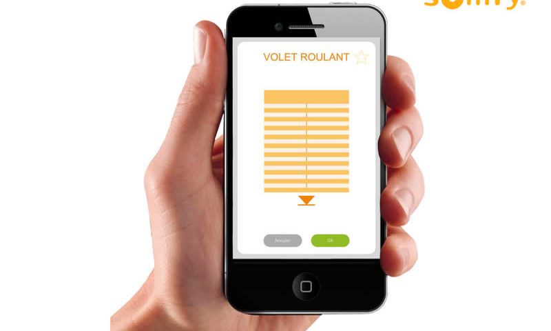Interface smartphone store pour effectuer des réglages Somfy